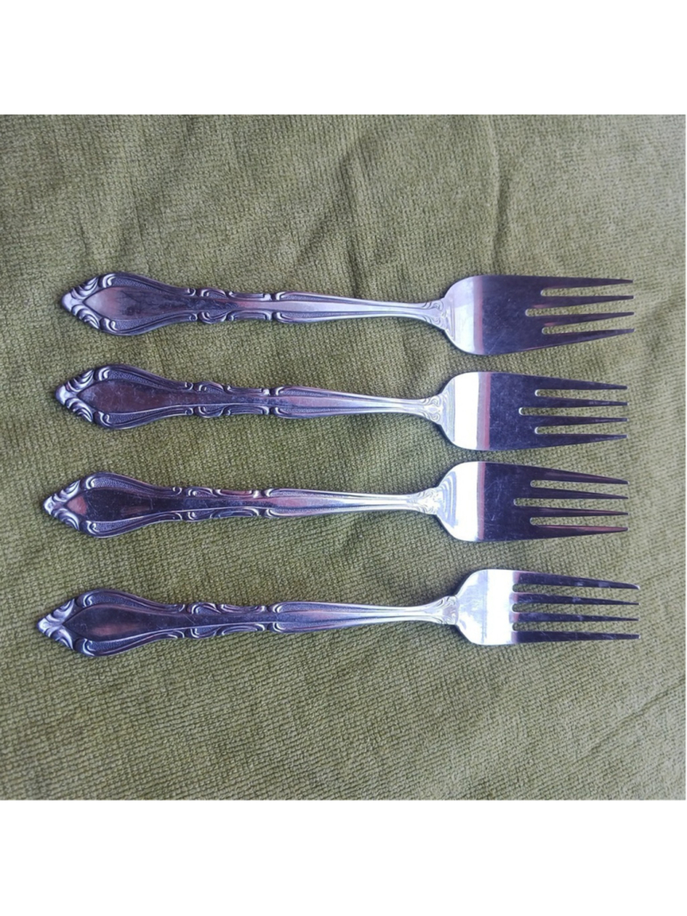 Stanley Roberts Stainless Flatware AUBERGE PATTERN 3 Salad, 1 Dinner Fork
